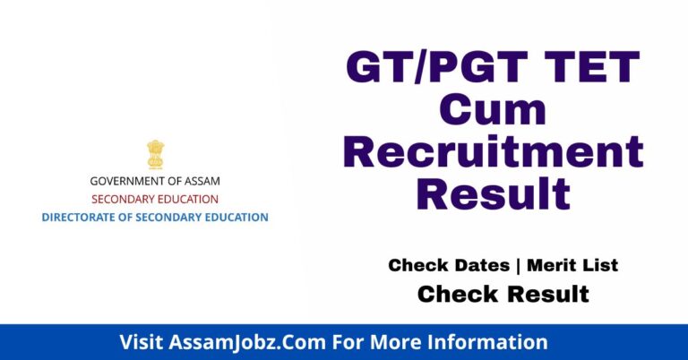 Assam GT PGT Result